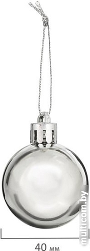 Елочная игрушка Золотая сказка серебряный 591124 12 шт