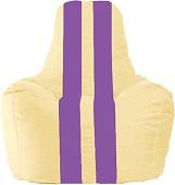 Кресло-мешок Flagman Спортинг С1.1-138 (светло-бежевый/сиреневый)
