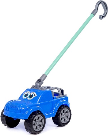 Игрушка-каталка Полесье Боби с ручкой 75014 (синий)