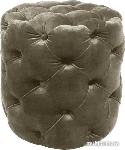 Пуфик Brioli Цилиндр с пиковкой (в10 серо-коричневый)