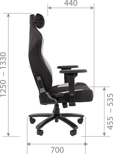 Игровое (геймерское) кресло CHAIRMAN CH30 (черно-серый)