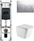 Унитаз WeltWasser Gelbach 004 MT-WT + Amberg 350 ST + Amberg RD-MT CR (белый матовый/хром матовый)