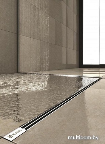 Трап/канал Berges Wasserhaus Super Slim 400 090077 (матовый хром)