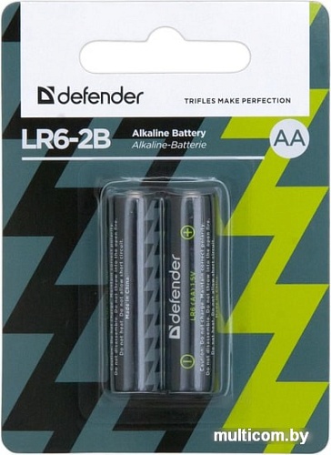 Батарейки Defender AA 2 шт LR6-2B