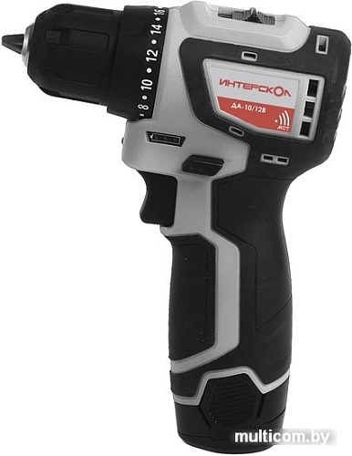 Дрель-шуруповерт Интерскол ДА-10/12В (с 2-мя АКБ, кейс)