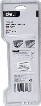 Набор ключей Deli DL3089 (9 предметов)