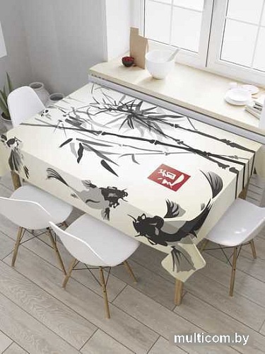 Скатерть JoyArty Рыбы в японском стиле tcox_10025_180x145