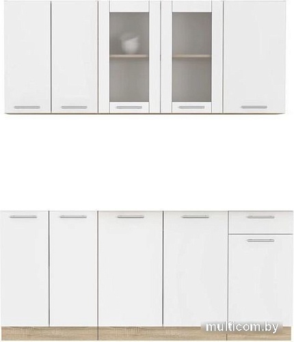 Интерлиния Мила 18-60 без столешницы (белый платинум)