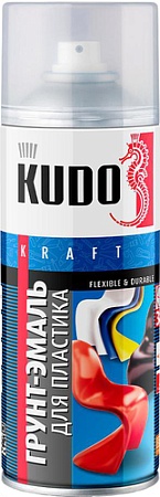 Грунт-эмаль Kudo для пластика RAL 9005 0.52 л (черный)