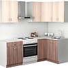 Готовая кухня S-Company Клео лайт 1.2x1.6 правая (ясень шимо темный/ясень шимо светлый)