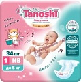 Подгузники Tanoshi Baby Diapers Newborn NB до 5 кг (34 шт)