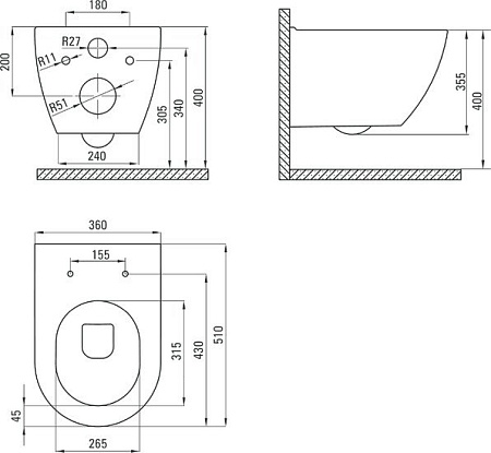 Унитаз Deante Peonia CDE 6ZPW