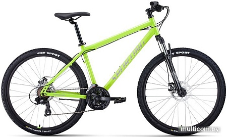 Велосипед Forward Sporting 27.5 2.0 D р.17 2023 (ярко-зеленый/серебристый)