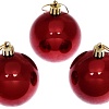 Елочная игрушка Серпантин Глянец шар 6 см 3 шт (темный рубин) 201-0835