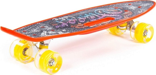 Скейтборд Полесье 89588 59 см (красный/желтый)
