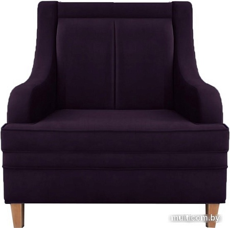 Интерьерное кресло Brioli Луи (велюр, B40 фиолетовый/светлые ножки)