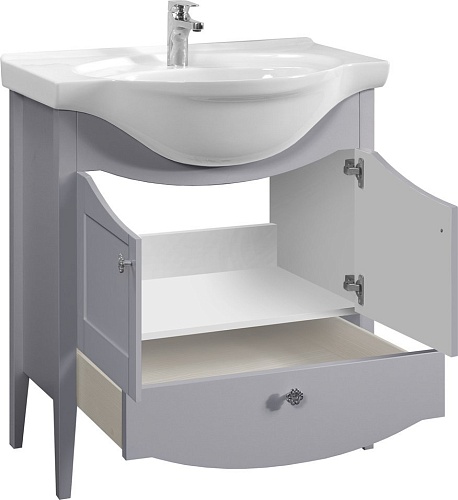 Belux Тумба под умывальник Афины Н 85-01 (30, железный серый матовый)