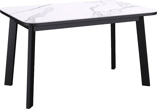 Кухонный стол Kenner AA1200 (черный/керамика/мрамор белый)