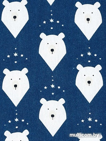 Плед Amarobaby Растем вместе. Белые медведи 85x95 (синий)