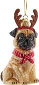 Елочная игрушка Kurt S. Adler Мопс с рожками NB1261PU