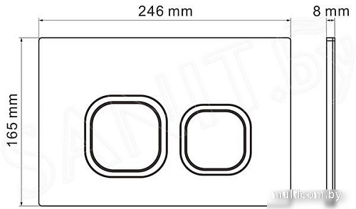Унитаз подвесной Roxen Egg в комплекте с инсталляцией StounFix Slim 6 в 1 964077 (кнопка: белый глянец)