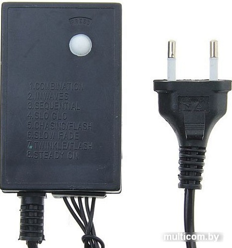 Световой дождь Luazon Led-400 контроллер (2x1.5 м, красный) [187296]