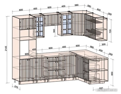 Интерлиния Берес 1.68x2.6 ВТ правая (дуб королевский/бискайская сосна)