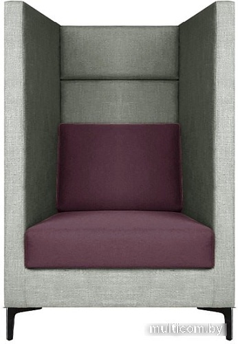 Интерьерное кресло Brioli Дирк (рогожка, J20 серый/J10 сиреневый)