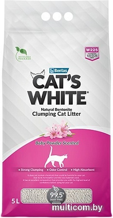 Наполнитель для туалета Cat's White Baby Powder Scented 5 л
