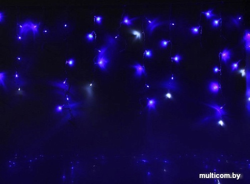 Бахрома Luazon Led-180/60 (4x0.6 м, белый/синий) [1080162]