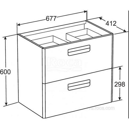 Мебель для ванных комнат Roca Тумба с умывальником The Gap 70 ZRU9302878 + A327471000
