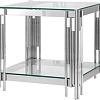 Журнальный столик Stool Group Гэтсби 55x55 EET-027 (прозрачное стекло/сталь серебристый)