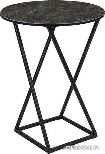 Журнальный столик Древпром М100 ДП1-03-05 48x48x62 (фотопечать мрамор королевский)