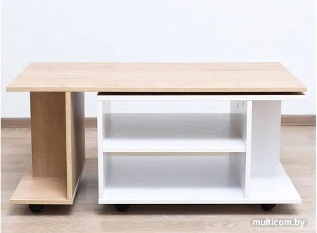 Журнальный столик Комфорт-S Пшенек 6 поворотный (дуб ирландский/белая лиственница)