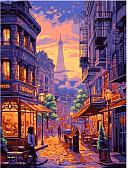 Картина по номерам Lori Вечерний город Кпн-350