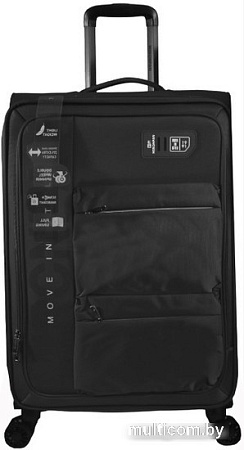 Чемодан-спиннер Mironpan 50124-2 63 см (черный)