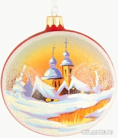 Елочные игрушки Грай Деревенская церковь Ш100-41 (красный)