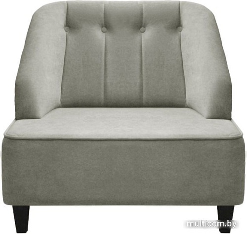 Интерьерное кресло Brioli Дино П (велюр, B8 светло-серый/темные ножки)