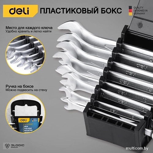 Набор ключей Deli DL140208T (8 предметов)