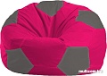 Кресло-мешок Flagman Мяч Стандарт М1.1-379 (малиновый/темно-серый)