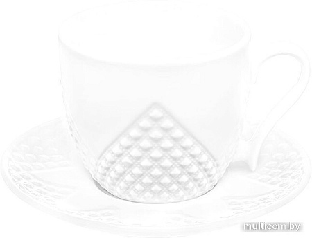 Чашка с блюдцем Elan Gallery Ромбики 540503