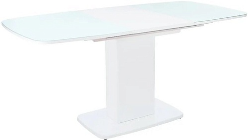 Обеденный стол Leset Денвер 1Р (белый/стекло белое)