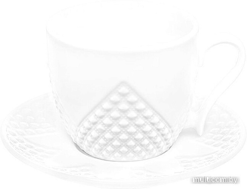 Чашка с блюдцем Elan Gallery Ромбики 540503