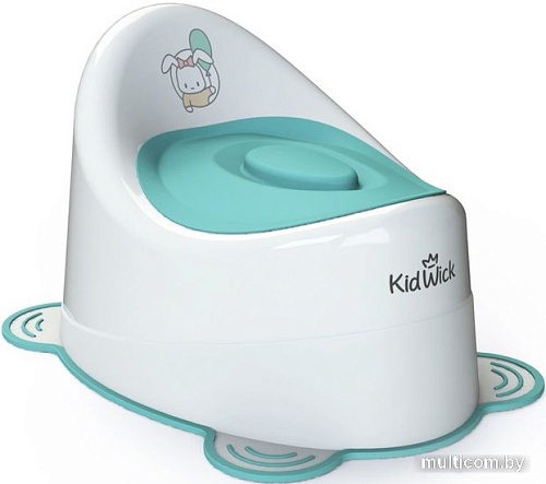Детский горшок Kidwick Улитка с крышкой KW040104 (белый/бирюзовый)