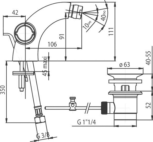 Смеситель Jacob Delafon Elevation E18873-CP