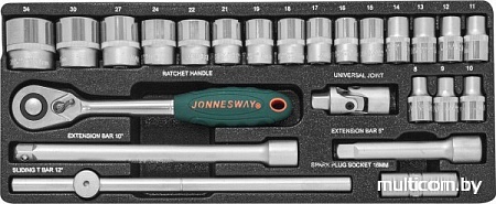 Набор торцевых головок Jonnesway S04H4724S 24 предмета