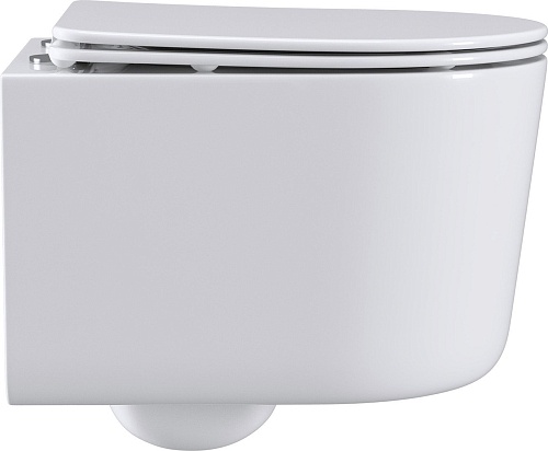 Унитаз подвесной Roxen Simple compact в комплекте с инсталляцией StounFix Dual Fresh 6 в 1 968026 (кнопка: золото глянцевое )