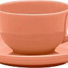 Чашка с блюдцем Oxford Flat Shape Apricot 136080 AO04-1A03
