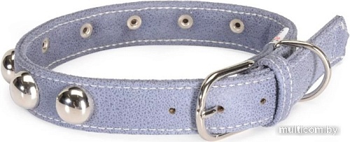 Ошейник Camon DC501/C (из экокожи c заклепками голубой)