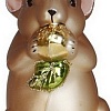 Елочная игрушка Inge's Christmas Figural Glass Ornaments. Мышь 64056H120_1 (коричневый)